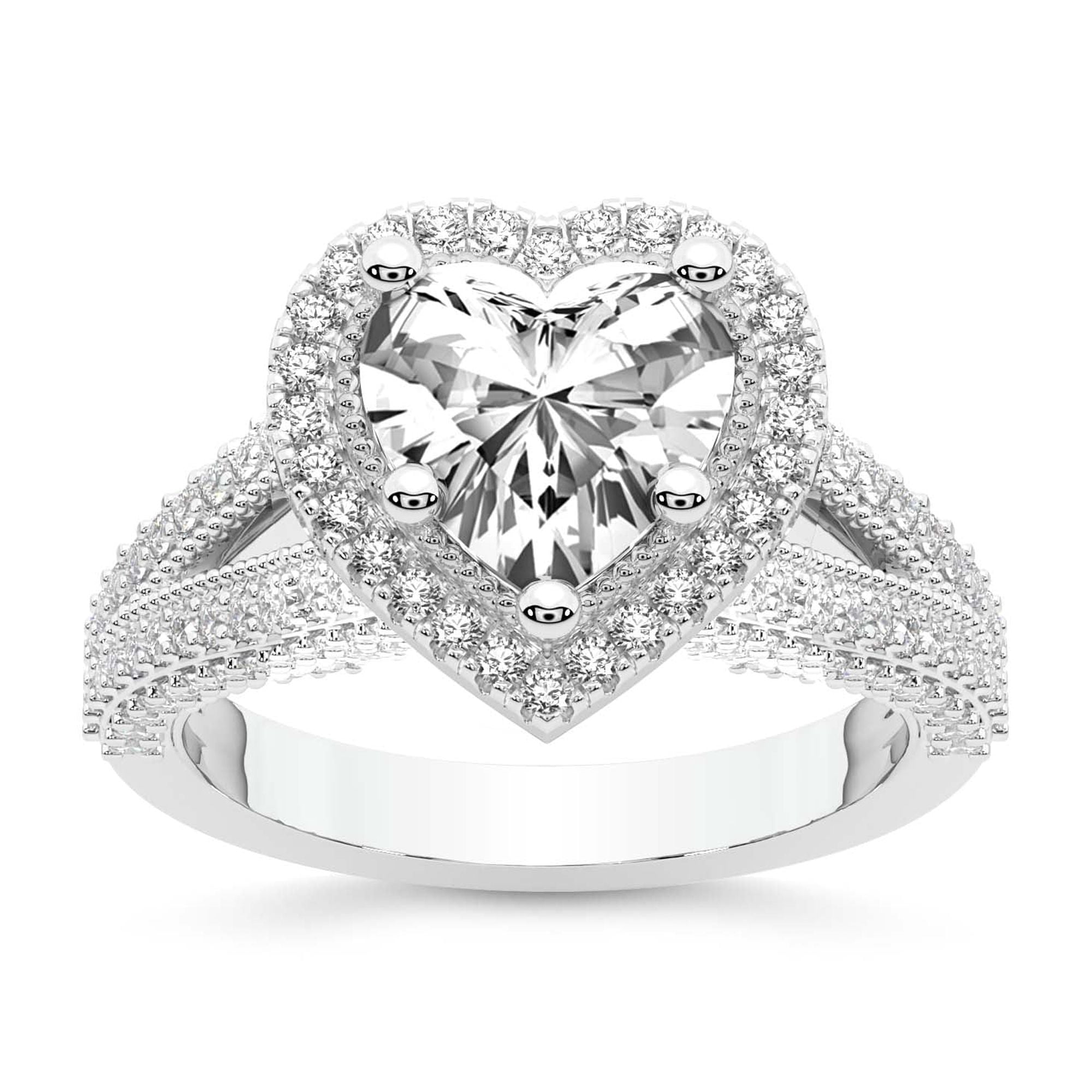 IGI Certified 2 Carat Heart Shape Lab Grown Diamond Engagement Ring ...