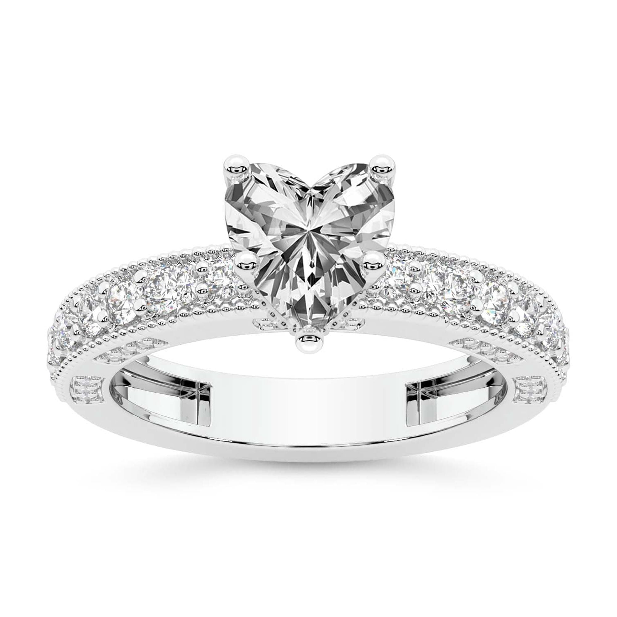 IGI Certified 2 Carat Heart Shape Lab Grown Diamond Engagement Ring ...