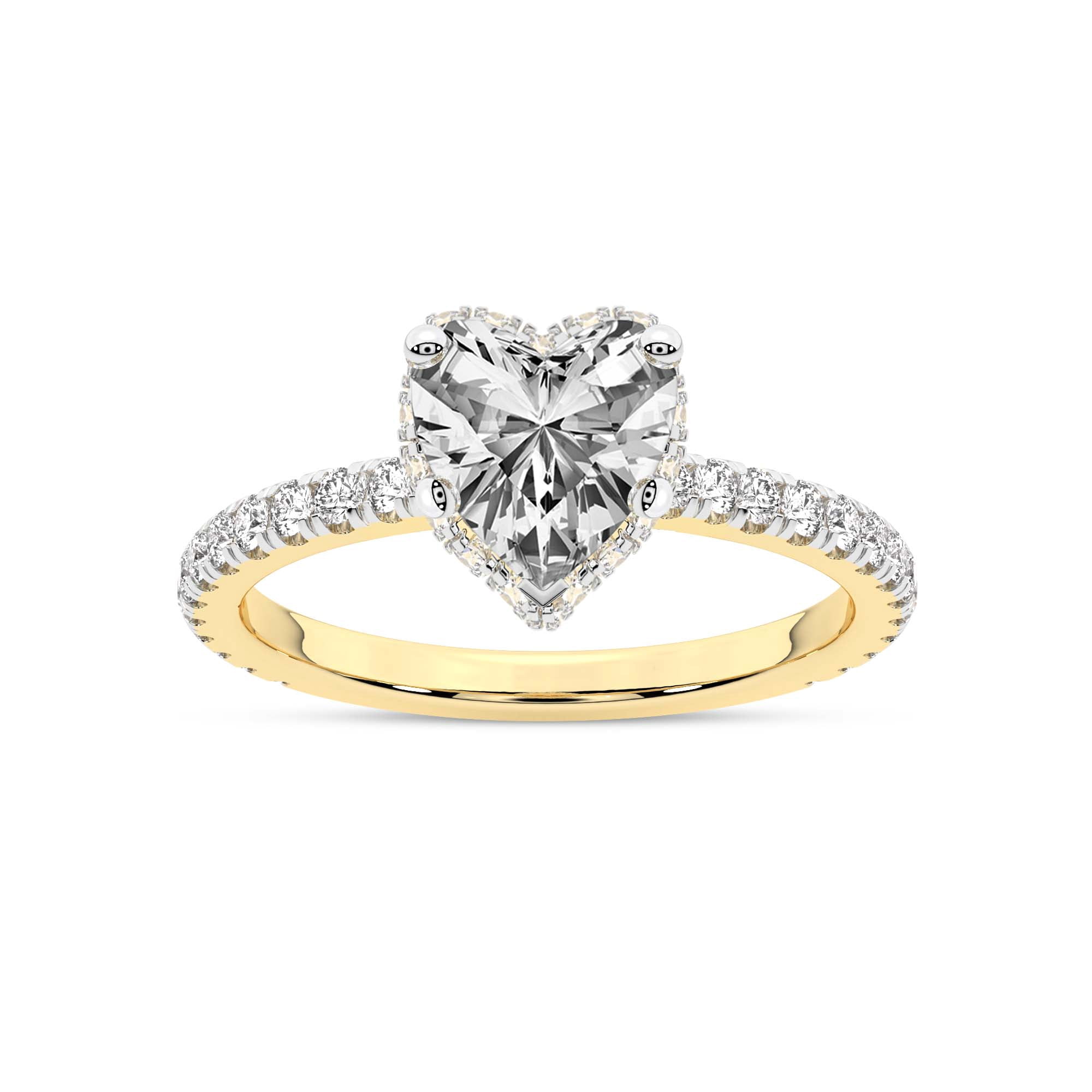 IGI Certified 2 Carat Heart Shape Lab Grown Diamond Engagement Ring ...