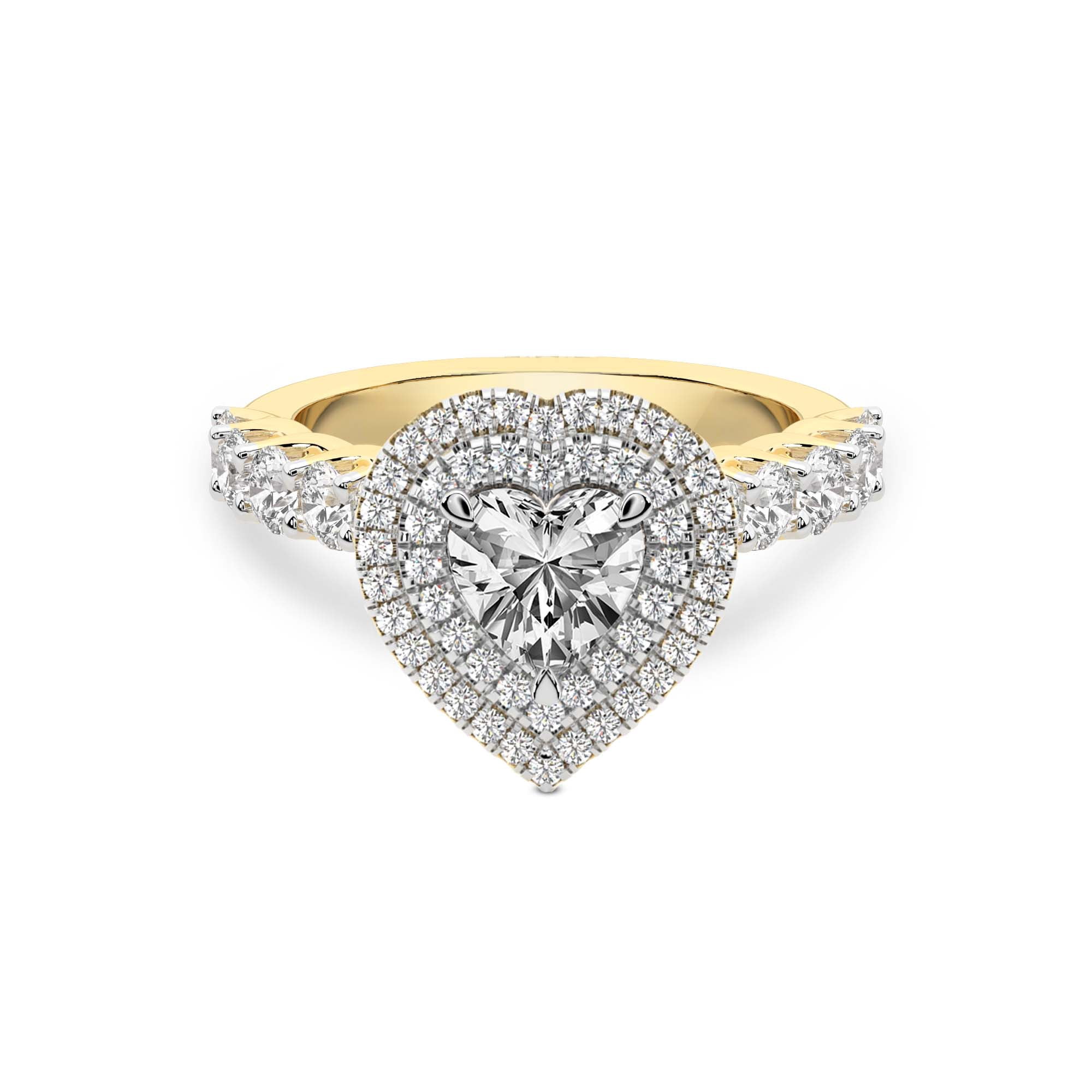 IGI Certified 2 Carat Heart Shape Lab Grown Diamond Engagement Ring ...