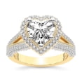 thumbnail image 1 of IGI Certified 2 Carat Heart Shape Lab Grown Diamond Engagement Ring | 14K Yellow Gold | Opulenté Antique Halo Diamond Ring | FG-VS Quality Friendly Diamonds, 1 of 6
