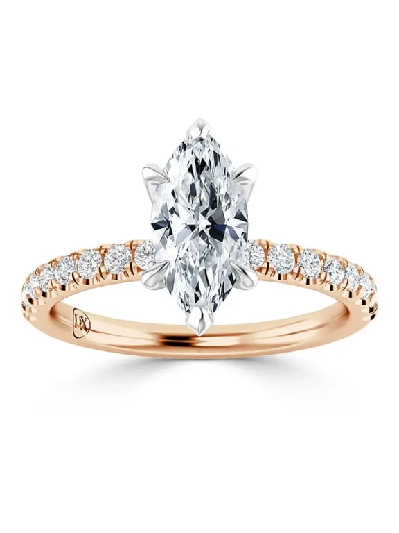 Solitaire G Diamond Engagement Ring, 2 ct, 14k Gold