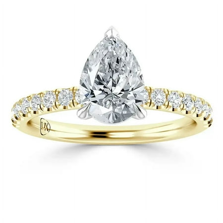 IGI Certified 2 Carat Lab Grown Diamond Engagement Ring|14K Yellow Gold |Solitaire Lab Diamond Ring|G-VS2