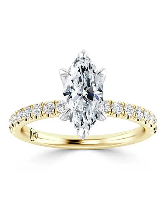 Solitaire G Diamond Engagement Ring, 2 ct, 14k Gold