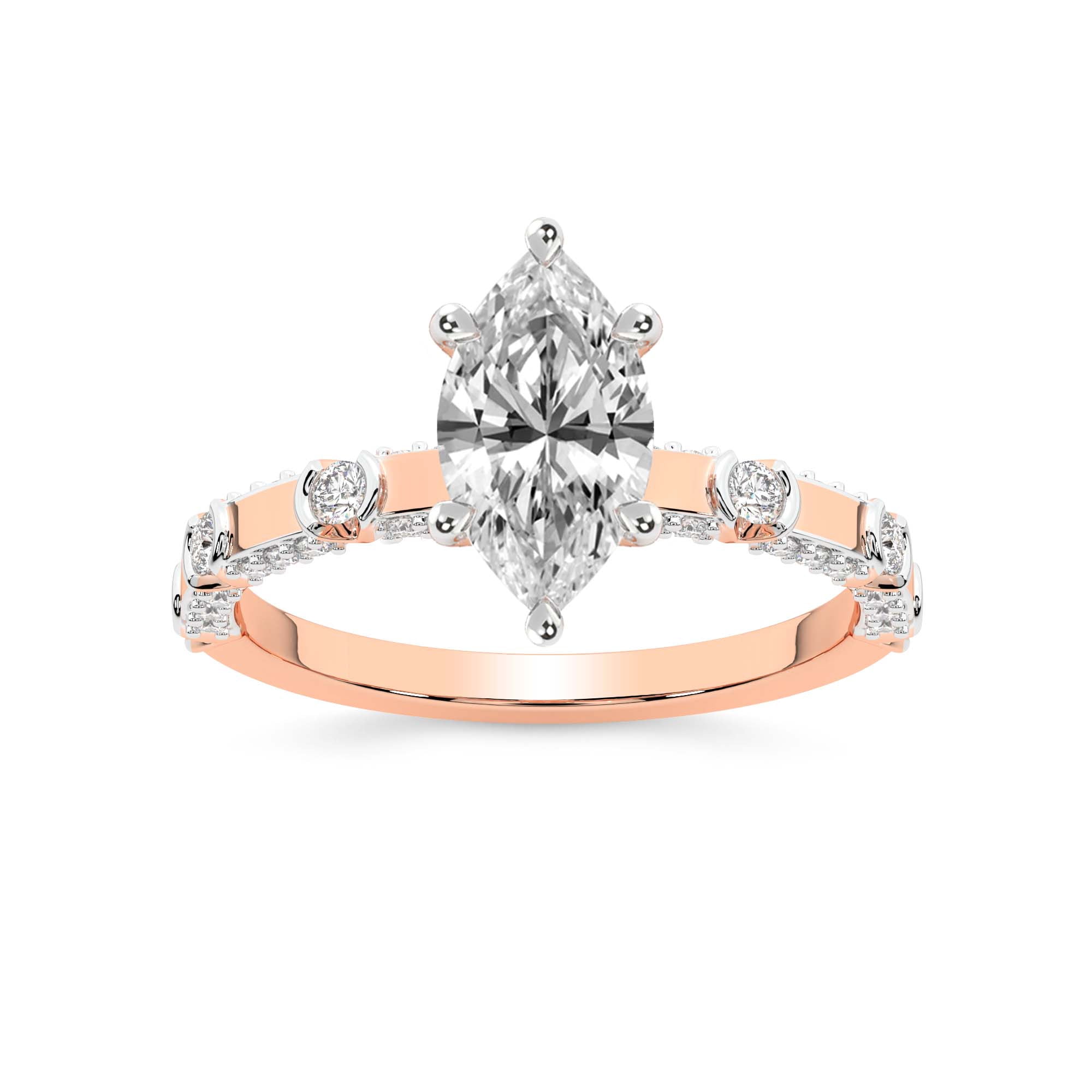 IGI Certified 2 Carat Marquise Shape Lab Grown Diamond Engagement Ring ...