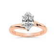 thumbnail image 1 of IGI Certified 2 Carat Marquise Shape Lab Grown Diamond Engagement Ring | 14K Rose Gold | Seraphina Twist Prongs Solitaire Diamond Ring | FG-VS1-VS2 Quality Friendly Diamonds, 1 of 6