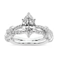 thumbnail image 1 of IGI Certified 2 Carat Marquise Shape Lab Grown Diamond Engagement Ring | 14K White Gold | Charlotte Double Twist Side Stone Diamond Ring | FG-VS1-VS2 Quality Friendly Diamonds, 1 of 6