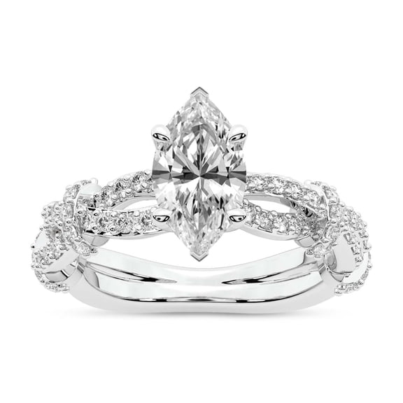 Moden Engagment Rings 1.96 Ctw Platinum Contemporary Modern 3 Row Oval Cut GIA Certified ...