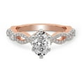 thumbnail image 1 of IGI Certified 2 Carat Oval Shape Lab Grown Diamond Engagement Ring | 14K Rose Gold | Aristea Elite Milgrain Diamond Ring | FG-VS1-VS2 Quality Friendly Diamonds, 1 of 5