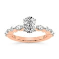 thumbnail image 1 of IGI Certified 2 Carat Oval Shape Lab Grown Diamond Engagement Ring | 14K Rose Gold | Pamela Eternity Side Stone Diamond Ring | FG-VS1-VS2 Quality Friendly Diamonds, 1 of 6