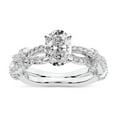 thumbnail image 1 of IGI Certified 2 Carat Oval Shape Lab Grown Diamond Engagement Ring | 14K White Gold | Charlotte Double Twist Side Stone Diamond Ring | FG-VS1-VS2 Quality Friendly Diamonds, 1 of 6