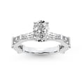 thumbnail image 1 of IGI Certified 2 Carat Oval Shape Lab Grown Diamond Engagement Ring | 14K White Gold | Gizele Tapered Side Stone Diamond Ring | FG-VS1-VS2 Quality Friendly Diamonds, 1 of 6