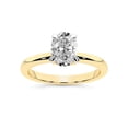 thumbnail image 1 of IGI Certified 2 Carat Oval Shape Lab Grown Diamond Engagement Ring | 14K Yellow Gold | Matilda Leaf Petal Solitaire Diamond Ring | FG-VS1-VS2 Quality Friendly Diamonds, 1 of 6