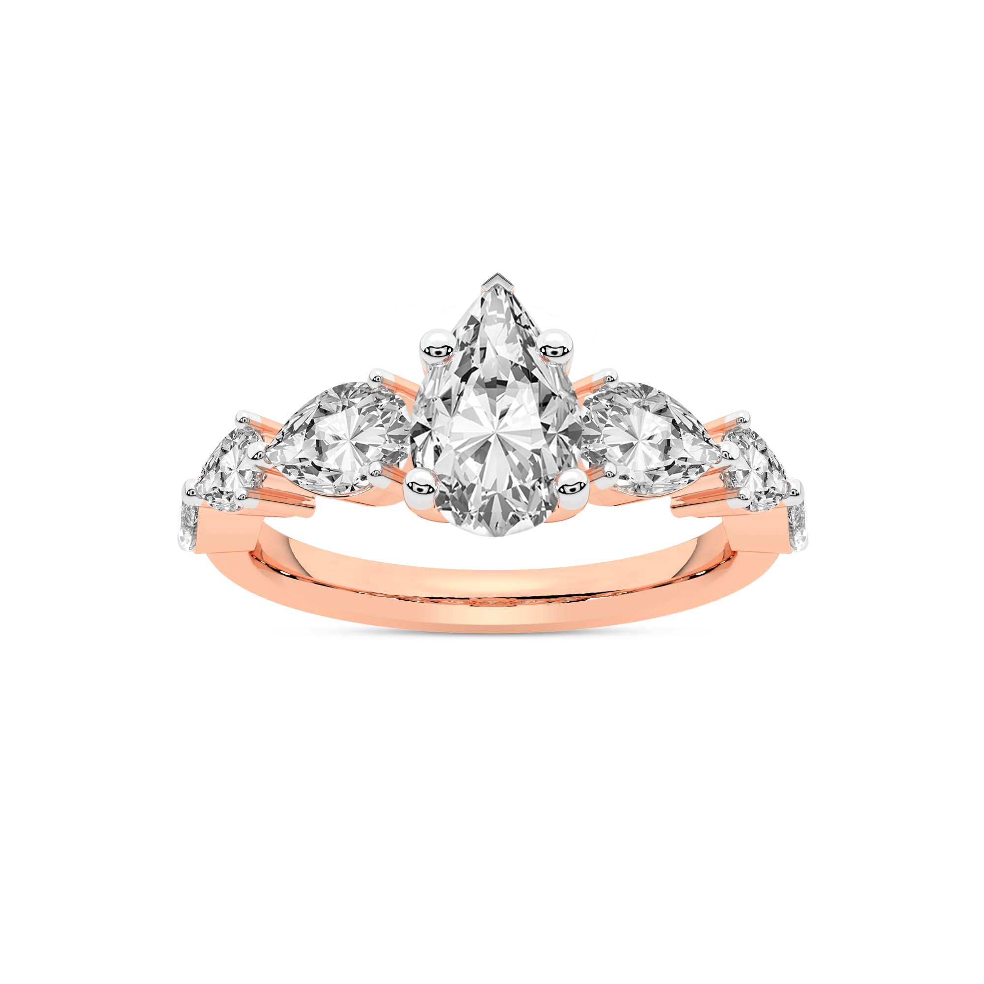 IGI Certified 2 Carat Pear Shape Lab Grown Diamond Engagement Ring ...