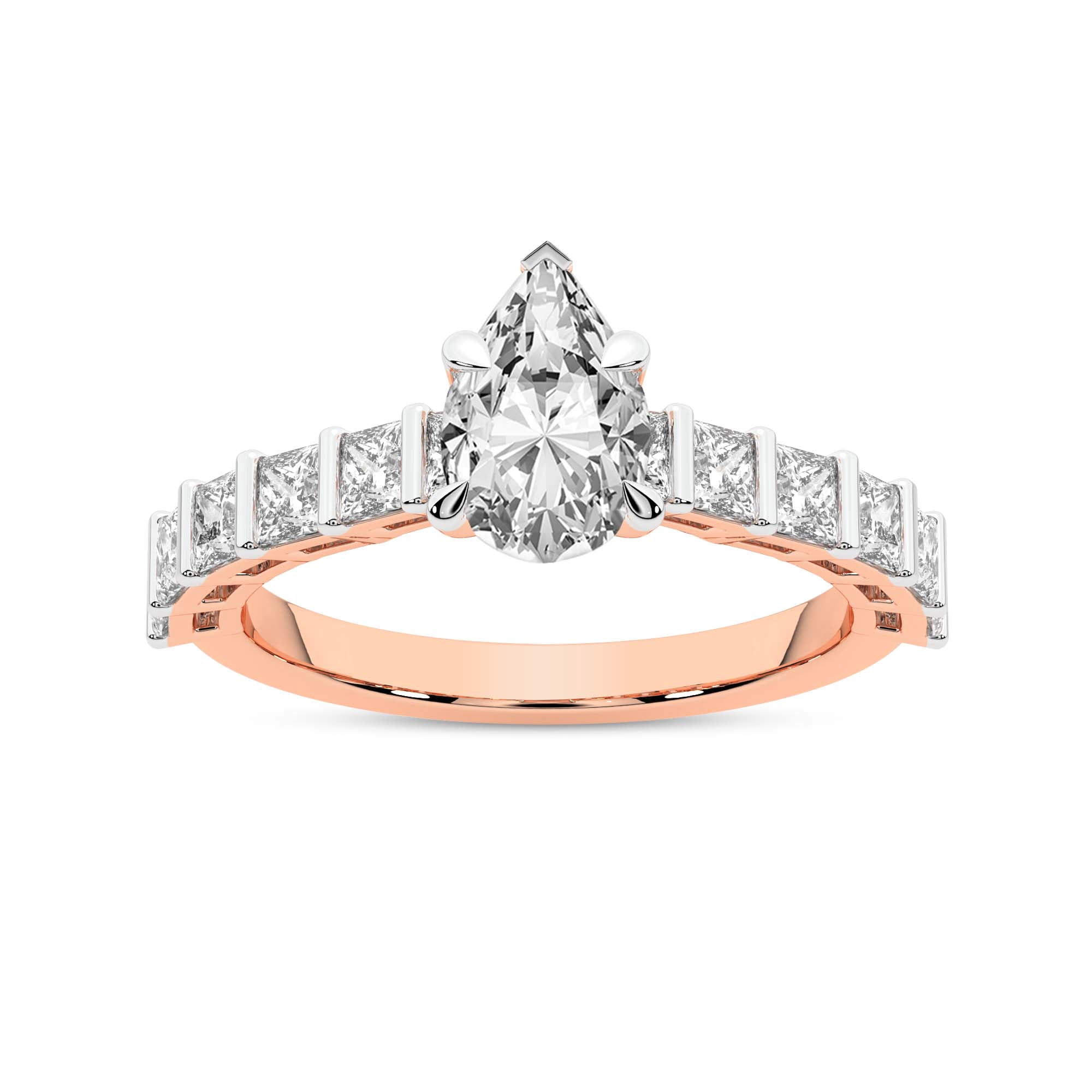 IGI Certified 2 Carat Pear Shape Lab Grown Diamond Engagement Ring ...