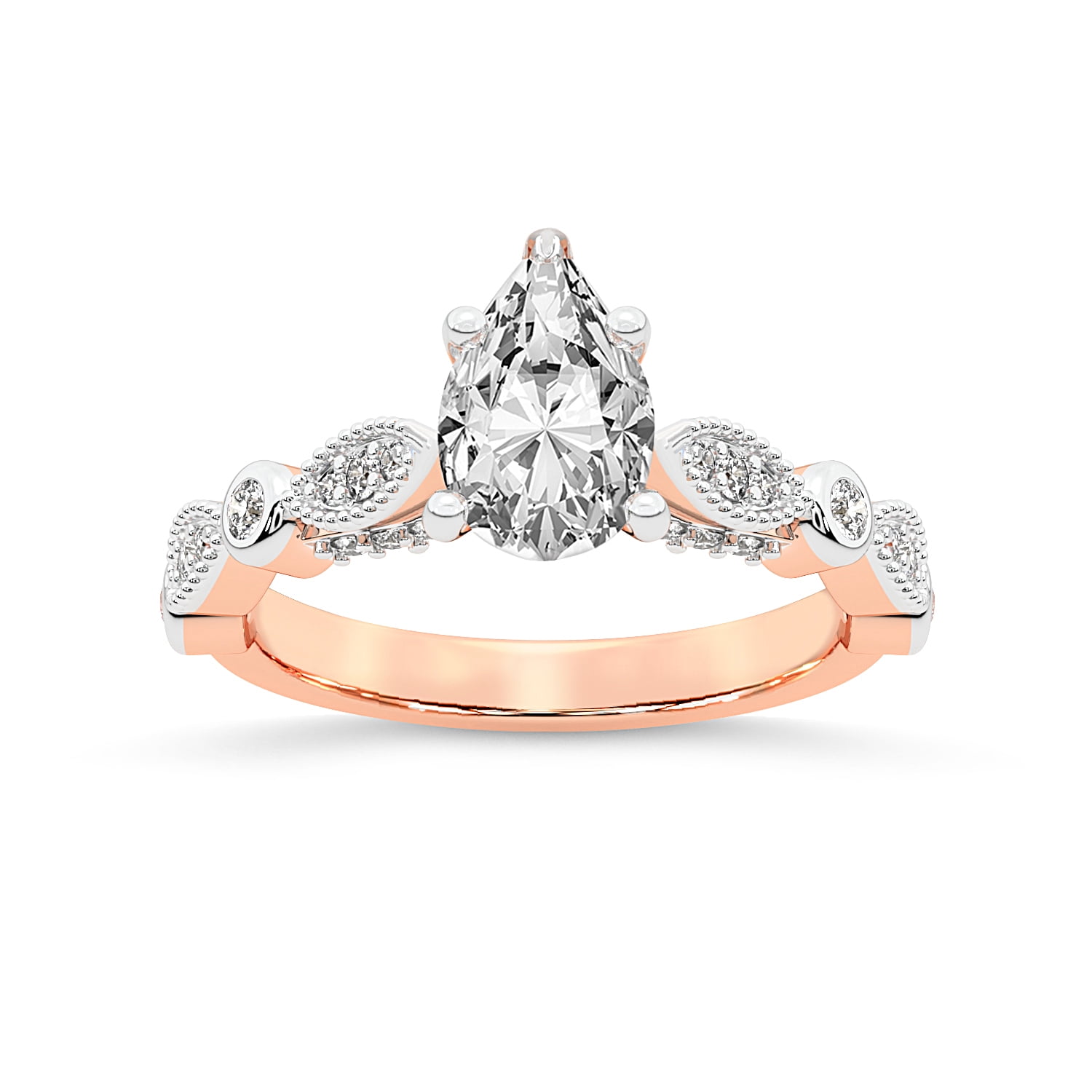 IGI Certified 2 Carat Pear Shape Lab Grown Diamond Engagement Ring ...