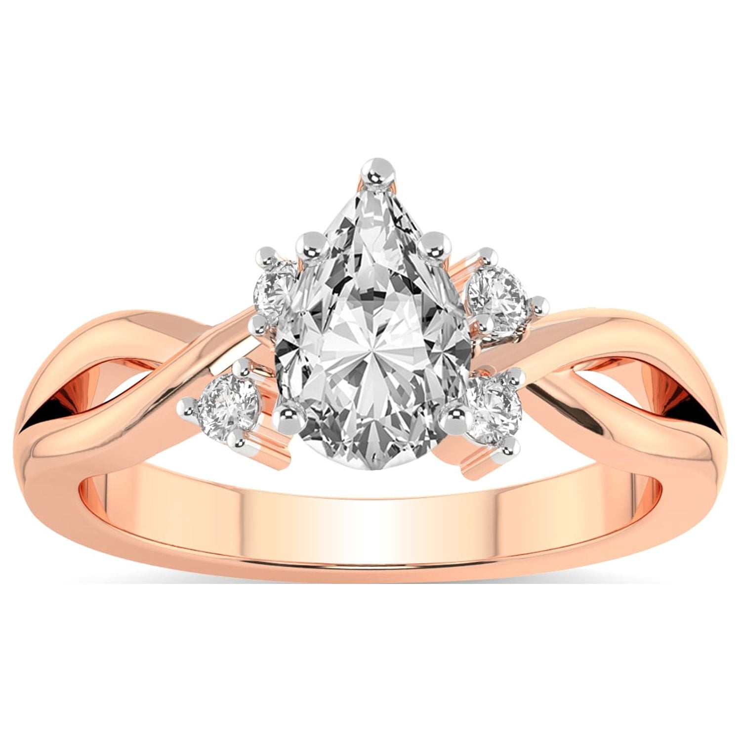 IGI Certified 2 Carat Pear Shape Lab Grown Diamond Engagement Ring ...