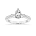 thumbnail image 1 of IGI Certified 2 Carat Pear Shape Lab Grown Diamond Engagement Ring | 14K White Gold | Filippa Milgrain Diamond Ring | FG-VS1-VS2 Quality Friendly Diamonds, 1 of 5