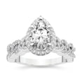thumbnail image 1 of IGI Certified 2 Carat Pear Shape Lab Grown Diamond Engagement Ring | 14K White Gold | Imperiella Halo Celtic Knot Diamond Ring | FG-VS1-VS2 Quality Friendly Diamonds, 1 of 6