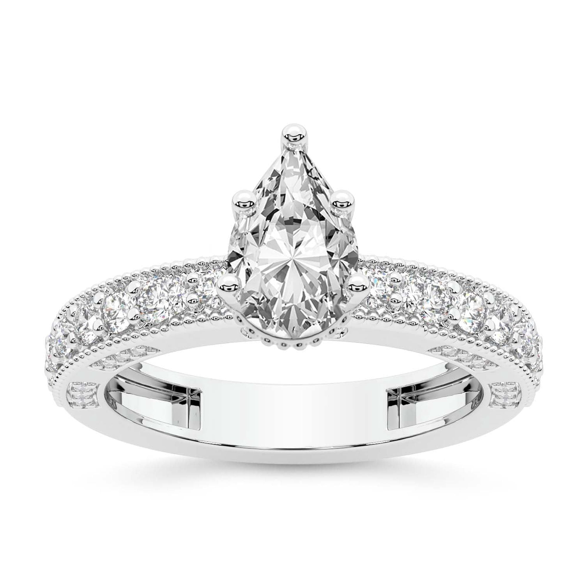 IGI Certified 2 Carat Pear Shape Lab Grown Diamond Engagement Ring ...