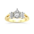 thumbnail image 1 of IGI Certified 2 Carat Pear Shape Lab Grown Diamond Engagement Ring | 14K Yellow Gold | Bethany Three Stone Side Oval Diamond Ring | FG-VS1-VS2 Quality Friendly Diamonds, 1 of 6