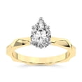 thumbnail image 1 of IGI Certified 2 Carat Pear Shape Lab Grown Diamond Engagement Ring | 14K Yellow Gold | Magnolia Texture Solitaire Diamond Ring | FG-VS1-VS2 Quality Friendly Diamonds, 1 of 6
