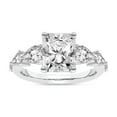 thumbnail image 1 of IGI Certified 2 Carat Radiant Shape Lab Grown Diamond Engagement Ring | 14K White Gold | Frances Side Stone Diamond Ring | FG-VS1-VS2 Quality Friendly Diamonds, 1 of 6