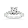 thumbnail image 1 of IGI Certified 2 Carat Radiant Shape Lab Grown Diamond Engagement Ring | 14K White Gold |Larisa Side Stone Diamond Ring | FG-VS1-VS2 Quality Friendly Diamonds, 1 of 5
