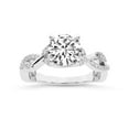 thumbnail image 1 of IGI Certified 2 Carat Round Shape Lab Grown Diamond Engagement Ring | 14K White Gold | Harlow Twisted Shank Diamond Ring| FG-VS1-VS2 Quality Friendly Diamonds, 1 of 6