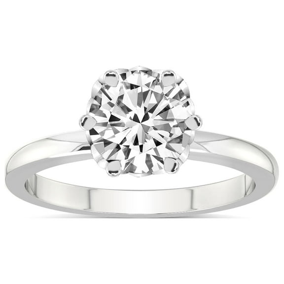 IGI Certified 2 Carat Round Shape Lab Grown Diamond Engagement Ring | 14K White Gold | Malissa Solitaire Diamond Ring | FG-VS1-VS2 Quality Friendly Diamonds