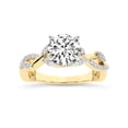 thumbnail image 1 of IGI Certified 2 Carat Round Shape Lab Grown Diamond Engagement Ring | 14K Yellow Gold | Harlow Twisted Shank Diamond Ring| FG-VS1-VS2 Quality Friendly Diamonds, 1 of 5