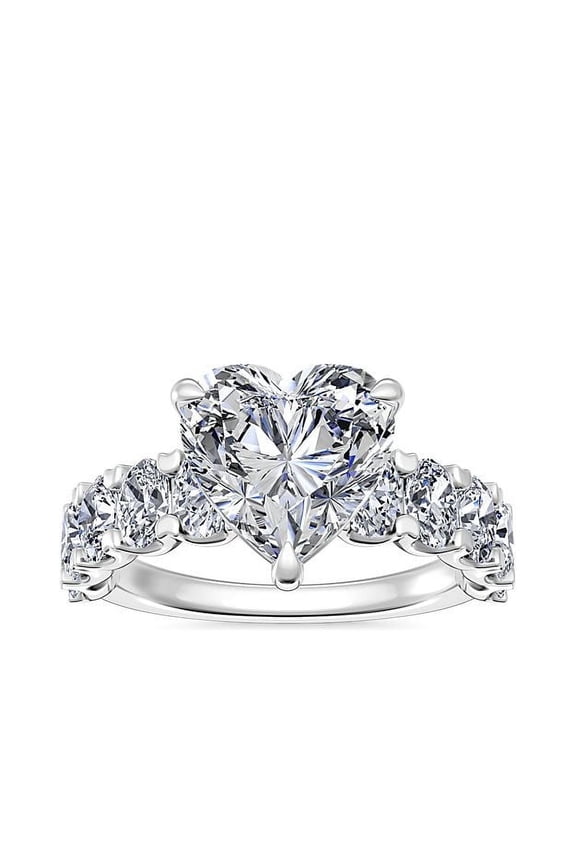 IGI Certified 3.00 Carat Stunning Heart Shape Lab Grown Diamond (E/VVS2) Solitaire Anniversary Ring for Women Solid 18K White Gold Size 3.5 by Diamond-Capitals