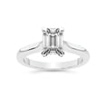 thumbnail image 1 of IGI Certified 3 Carat Emerald Shape Lab Grown Diamond Engagement Ring | 14K White Gold | Agnes Criss Cross Prong Solitaire Diamond Ring | FG-VS1-VS2 Quality Friendly Diamonds, 1 of 6