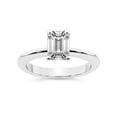 thumbnail image 1 of IGI Certified 3 Carat Emerald Shape Lab Grown Diamond Engagement Ring | 14K White Gold | Cordelia Knife Edge Solitaire Diamond Ring | FG-VS1-VS2 Quality Friendly Diamonds, 1 of 6