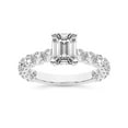 thumbnail image 1 of IGI Certified 3 Carat Emerald Shape Lab Grown Diamond Engagement Ring | 14K White Gold | Genelia Side Stone Diamond Ring | FG-VS1-VS2 Quality Friendly Diamonds, 1 of 6