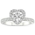 thumbnail image 1 of IGI Certified 3 Carat Heart Shape Lab Grown Diamond Engagement Ring | 14K White Gold |Elle Classic Halo Diamond Ring | FG-VS1-VS2 Quality Friendly Diamonds, 1 of 6