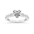 thumbnail image 1 of IGI Certified 3 Carat Heart Shape Lab Grown Diamond Engagement Ring | 14K White Gold | Filippa Milgrain Diamond Ring | FG-VS1-VS2 Quality Friendly Diamonds, 1 of 5
