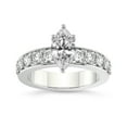 thumbnail image 1 of IGI Certified 3 Carat Marquise Shape Lab Grown Diamond Engagement Ring | 14K White Gold | Alfreda Half Eternity Diamond Ring | FG-VS1-VS2 Quality Friendly Diamonds, 1 of 6