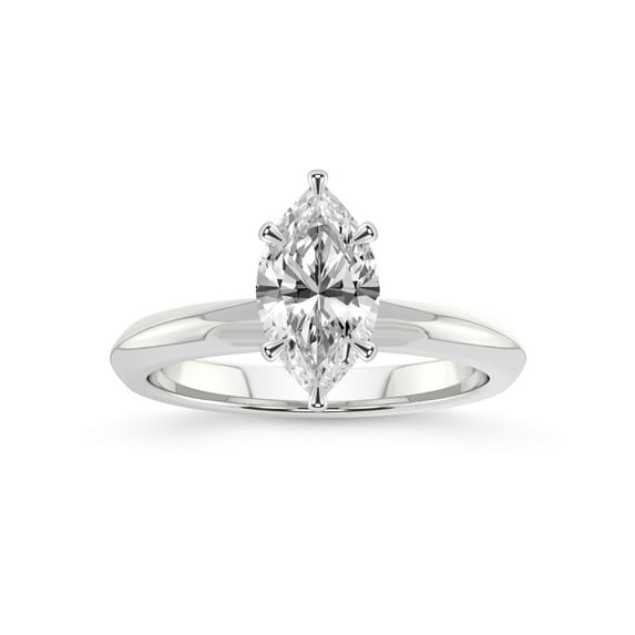 IGI Certified 3 Carat Marquise Shape Lab Grown Diamond Engagement Ring | 14K White Gold | Alora Solitaire Diamond Ring | FG-VS1-VS2 Quality Friendly Diamonds
