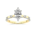 thumbnail image 1 of IGI Certified 3 Carat Marquise Shape Lab Grown Diamond Engagement Ring | 14K Yellow Gold | Majestic Love Diamond Accent Ring | FG-VS1-VS2 Quality Friendly Diamonds, 1 of 6