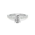 thumbnail image 1 of IGI Certified 3 Carat Oval Shape Lab Grown Diamond Engagement Ring | 14K White Gold | Austria Cathedral Diamond Ring | FG-VS1-VS2 Quality Friendly Diamonds, 1 of 5