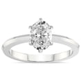 thumbnail image 1 of IGI Certified 3 Carat Oval Shape Lab Grown Diamond Engagement Ring | 14K White Gold | Eva Six Prong Knife Edge Lab Diamond Ring | FG-VS1-VS2 Quality Friendly Diamonds, 1 of 5