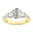 thumbnail image 1 of IGI Certified 3 Carat Oval Shape Lab Grown Diamond Engagement Ring | 14K Yellow Gold | Daria Trapezoid Three Stone Diamond Ring | FG-VS1-VS2 Quality Friendly Diamonds, 1 of 6