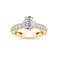 thumbnail image 1 of IGI Certified 3 Carat Oval Shape Lab Grown Diamond Engagement Ring | 14K Yellow Gold | Regalia Milgrain Diamond Ring | FG-VS Quality Friendly Diamonds, 1 of 6