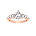 thumbnail image 1 of IGI Certified 3 Carat Pear Shape Lab Grown Diamond Engagement Ring | 14K Rose Gold | Frances Side Stone Diamond Ring | FG-VS1-VS2 Quality Friendly Diamonds, 1 of 6