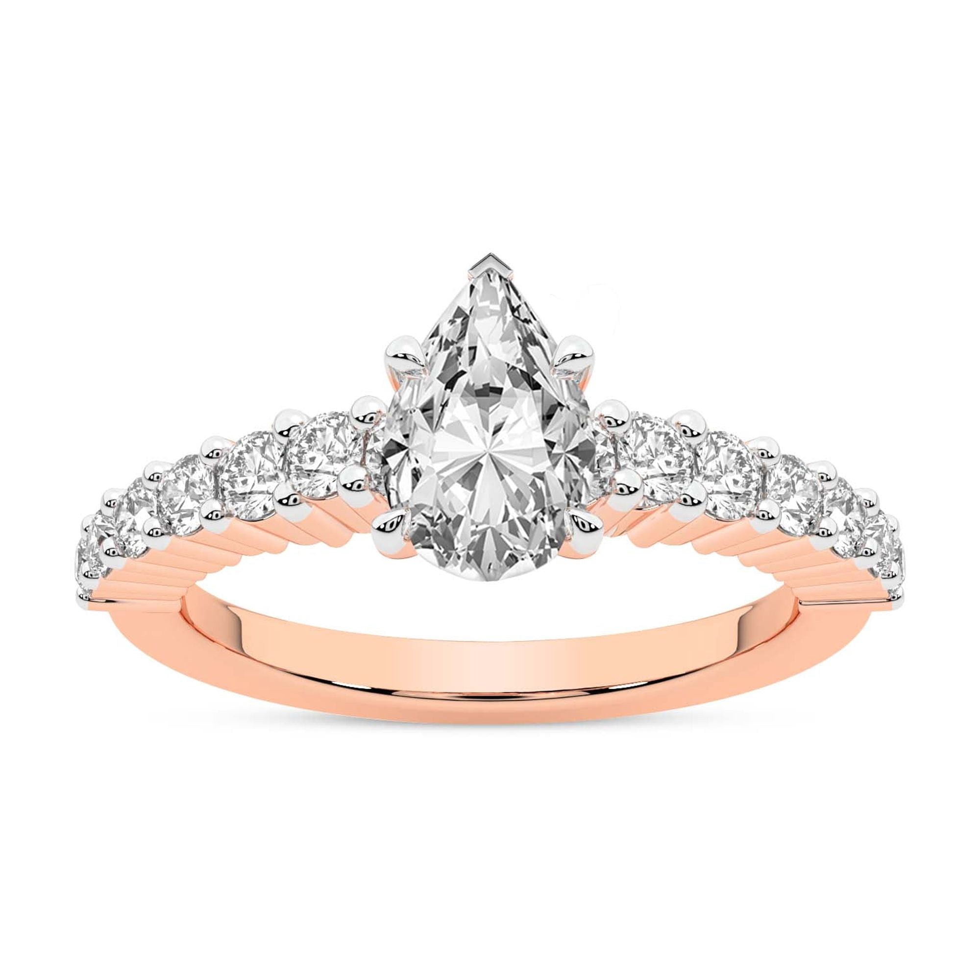 IGI Certified 3 Carat Pear Shape Lab Grown Diamond Engagement Ring ...
