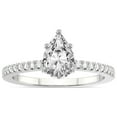 thumbnail image 1 of IGI Certified 3 Carat Pear Shape Lab Grown Diamond Engagement Ring | 14K White Gold | Jia Secret Double Halo Eternity Lab Diamond Ring | FG-VS1-VS2 Quality Friendly Diamonds, 1 of 5