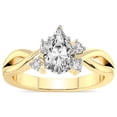 thumbnail image 1 of IGI Certified 3 Carat Pear Shape Lab Grown Diamond Engagement Ring | 14K Yellow Gold | Twisted Blossom Lab Diamond Ring | FG-VS1-VS2 Quality Friendly Diamonds, 1 of 5