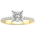 thumbnail image 1 of IGI Certified 3 Carat Princess Shape Lab Grown Diamond Engagement Ring | 14K Yellow Gold | Jia Secret Double Halo Eternity Lab Diamond Ring | FG-VS1-VS2 Quality Friendly Diamonds, 1 of 5