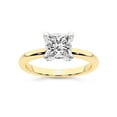 thumbnail image 1 of IGI Certified 3 Carat Princess Shape Lab Grown Diamond Engagement Ring | 14K Yellow Gold | Mabel Petal Solitaire Diamond Ring | FG-VS1-VS2 Quality Friendly Diamonds, 1 of 6